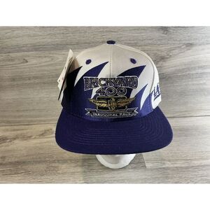 Vintage 1990s Logo Athletic Brickyard 400 Inaugural Race Sharktooth Snapback Hat